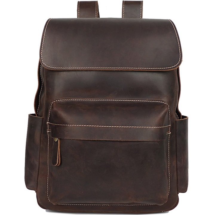 Uniszex hátizsák túrázáshoz, vintage vízálló, JOLAR. YD-8090DKBN Sötétbarna