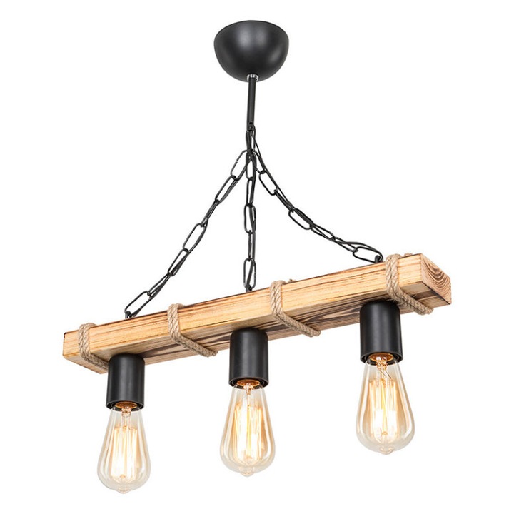 Lustra Evo Light V244 E27, Natural - Negru