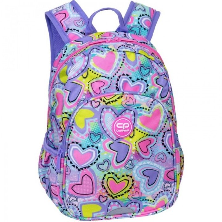 Ученическа раница Patio Toby Sew Heart, Светлоотразителна, 35x26x12 см, Полиестер