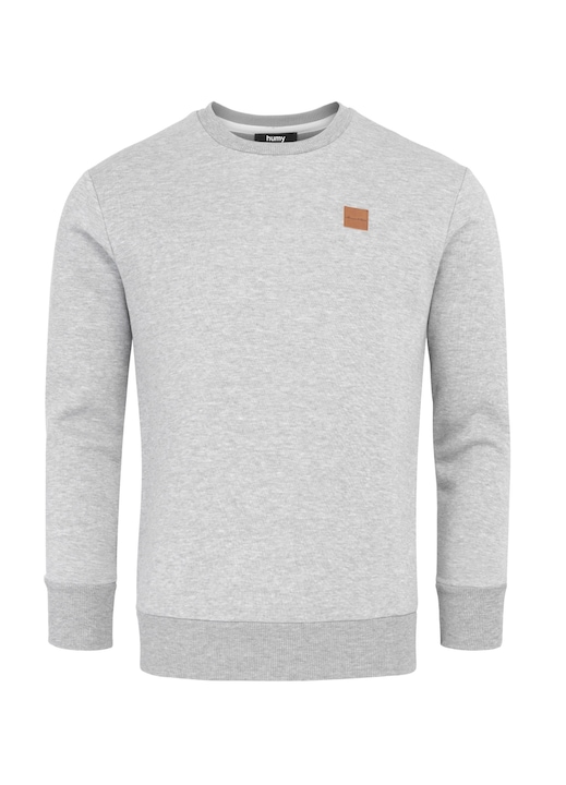 Humy pulóver kerek nyakkal és hosszú ujjal, Világosszürke