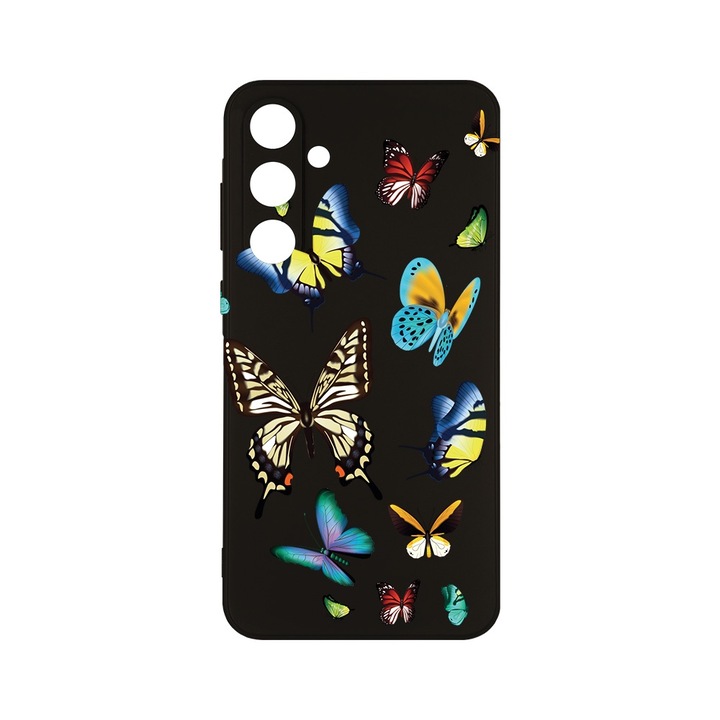 Husa BestCase® Slim SIlicon 0.8MM, съвместим със Samsung Galaxy M15 5G / Galaxy F15 5G, Beautiful Color Butterflies, Защита на камерата, Устойчив на износване, c-B 992