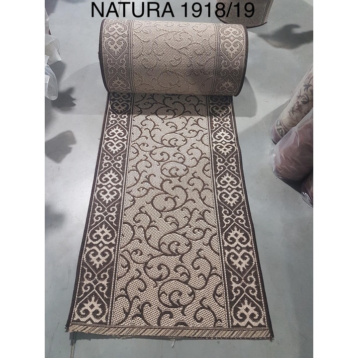 Traversa Iuta, Home Vista, Natura 1918, Bej / Maro, 100x500 cm