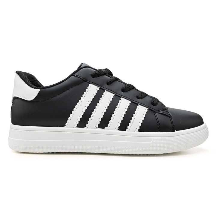 Pantofi sport de dama,D1310,Din piele ecologica, Negru I Alb