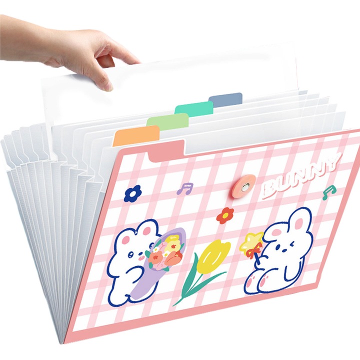 Органайзер за документи QttvbTna, пластмасов, многоцветен, 32,5x24,5 см