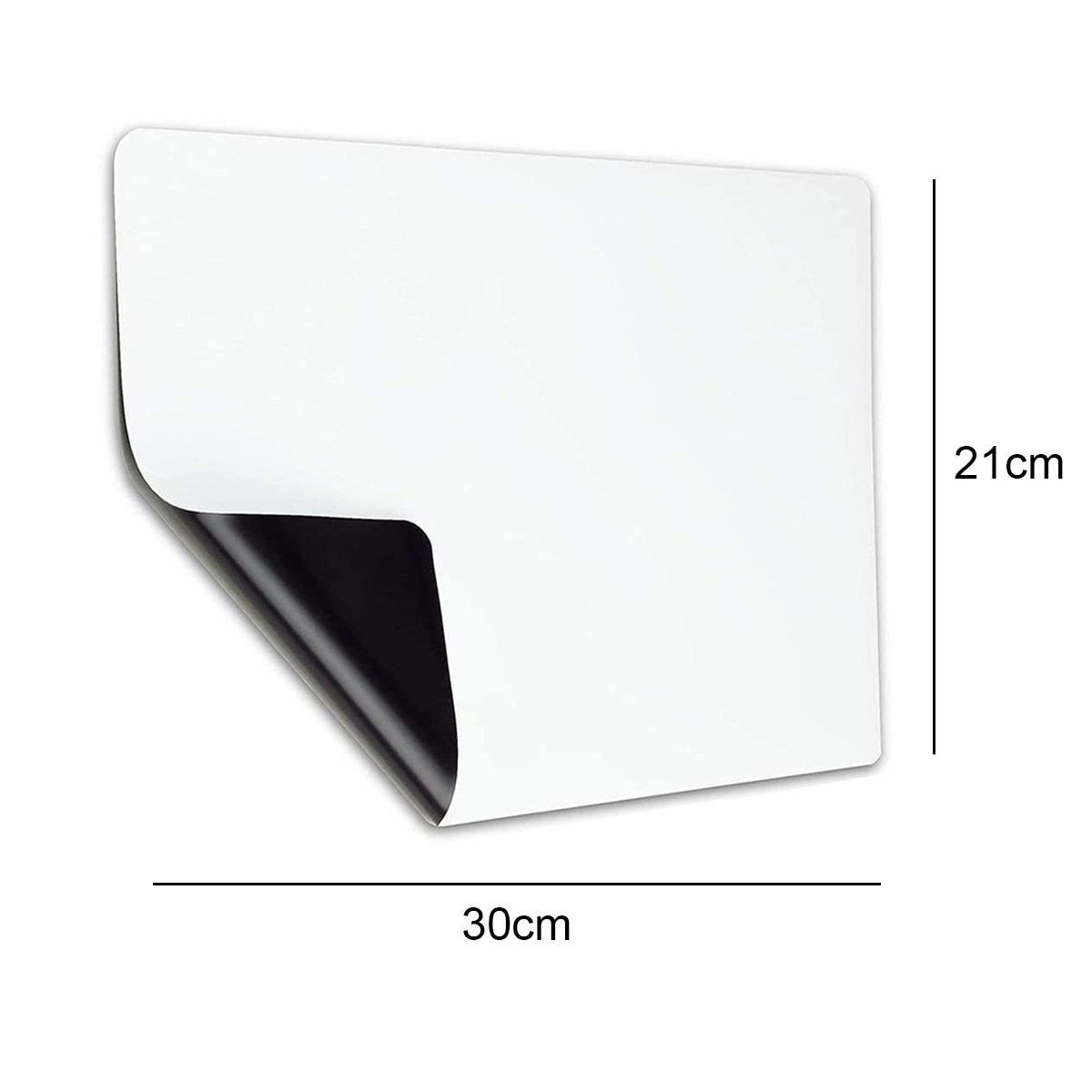 Tabla magnetica pentru frigider Bizaical, 12x8 inch, alb