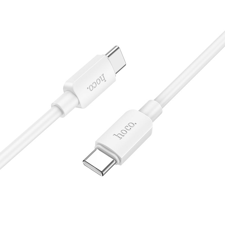 Cablu Date Si Incarcare Hoco Usb-C la Usb-C, Putere 3A 60W, Lungime 1M, Alb, X96