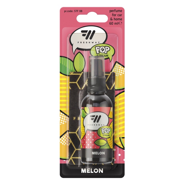 Ароматизатор спрей за кола FRESH WAY POP STREAM серия, 60 ml, Melon