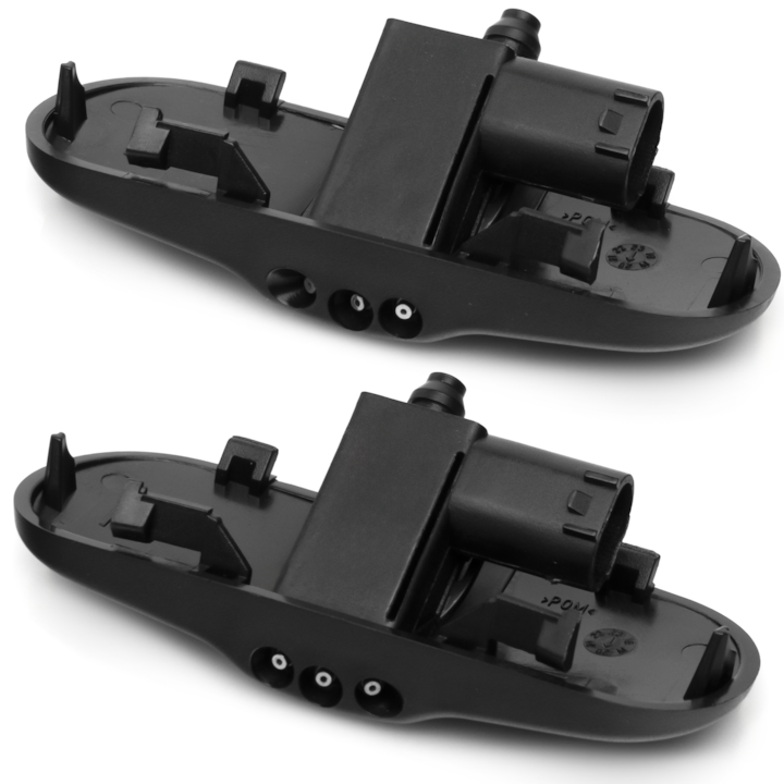 2 db szélvédőmosó fúvóka készlet, kompatibilis Audi A1, A2, A3 8P, 8V, A4 B6, B7, B8, B9, A5 B8, B9, A6 C6, C7, A8 D3, D4, TT, Q3, Q5, Q7, RS3, RS9,5810, 4F0955431, műanyag, fekete