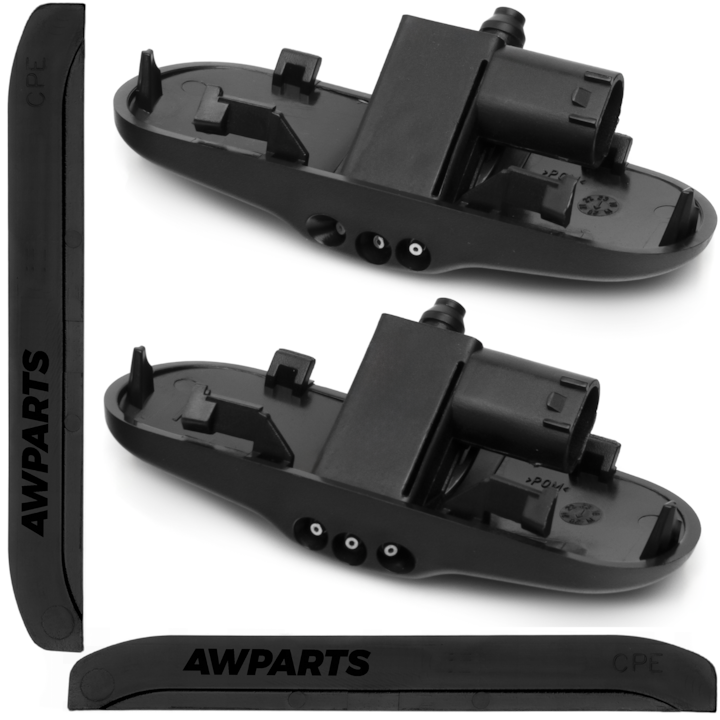 2 db szélvédőmosó fúvóka készlet, kompatibilis Audi A2, A1, A3 8P, 8V, A4 B6, B7, B8, B9, A5 B8, B9, A6 C6, C7, A8 D3, D4, TT, Q3, Q5, Q7, RS3, RS9,5810 4F0955431, műanyag, fekete