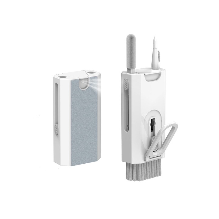 Kit de curatare multifunctional pentru casti fara fir, Alb