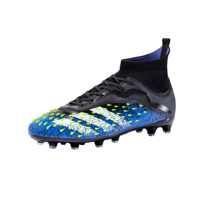 Футболни обувки, ANUTETOUNI, полиуретан, черно/синьо, 35EU