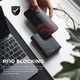 Мъжки портфейл от естествена кожа, IMODIX, алуминиев калъф, RFID защита за карти, семпъл и приятен дизайн, черен