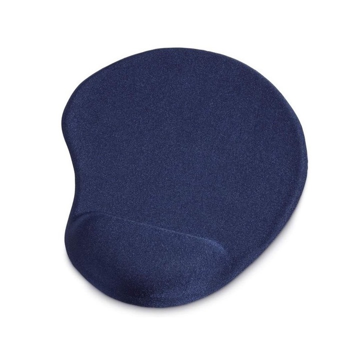 Mousepad ergonomic FUIENKO, suport incheietura, antiderapant, albastru, 225x195x23mm