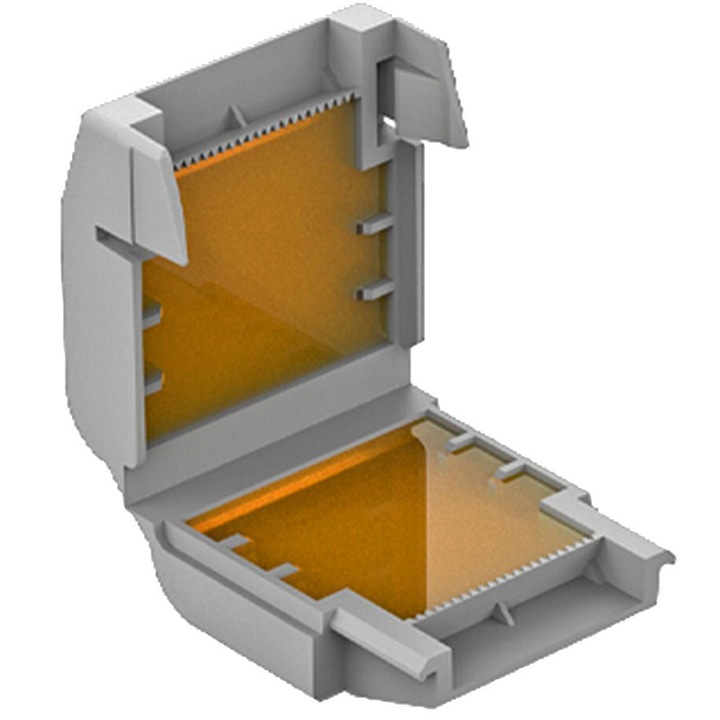Cutie pentru derivatie cabluri WAGO GELBOX 3 poli pentru conectori seriile 221/ 2273 max. 4mm2 IPX8 gri 207-1331