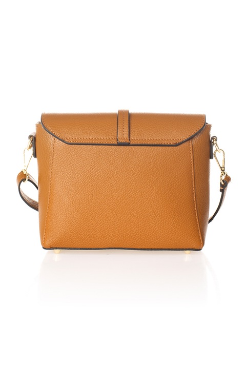 Massimo Castelli, Geanta crossbody din piele cu bareta detasabila, Caramel