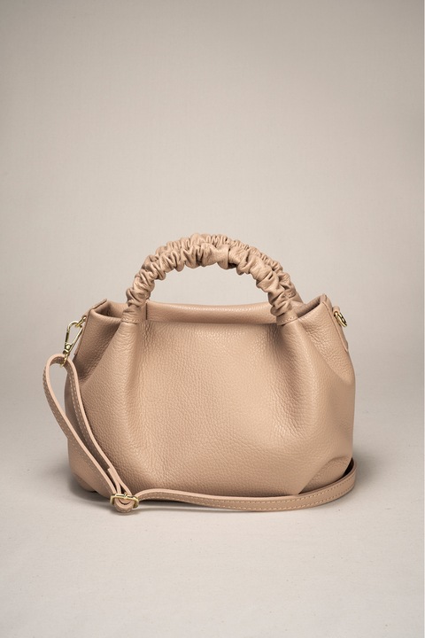 Massimo Castelli, Bőr válltáska extra pánttal, Homokbarna