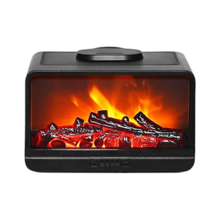 Ароматерапевтичен овлажнител, Naimeed D6036, камина, черен, 183x125x120 мм