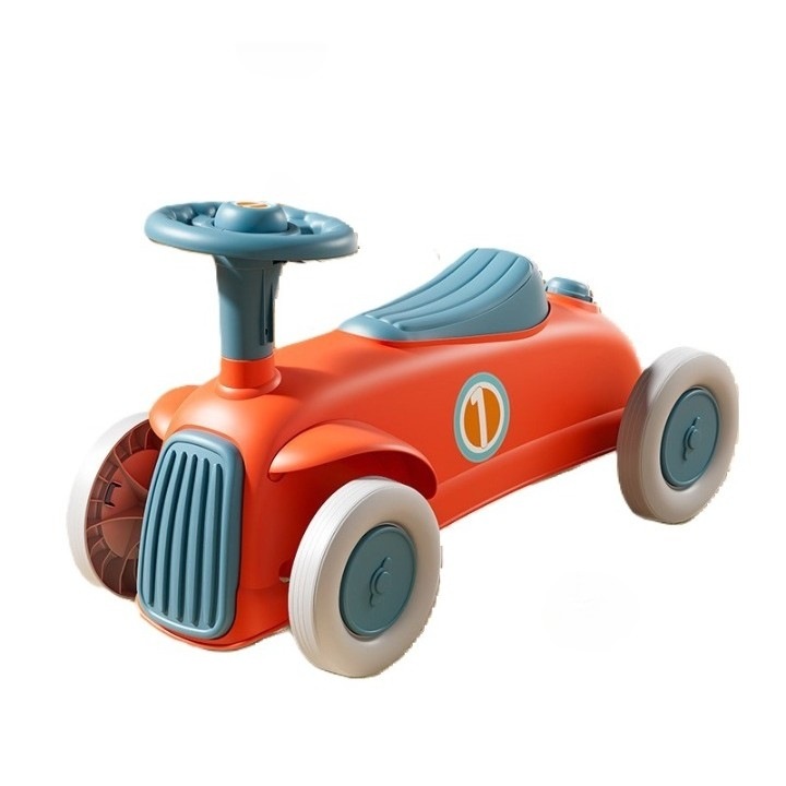 Masinuta Ride-on, cu Sistem Anti-rasturnare, Claxon Pe Volan, 1-6 Ani, 60x28x34 cm, Rosu-Albastru, Avaleea