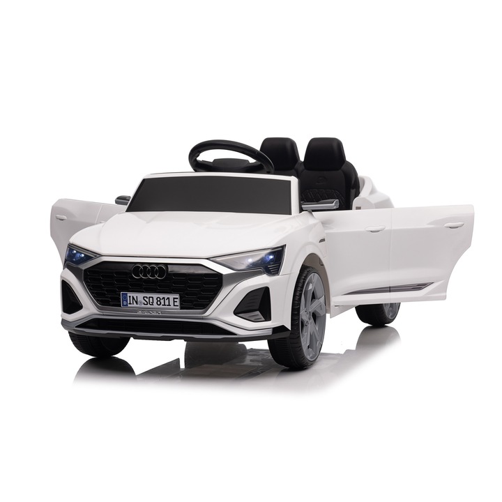 Masinuta electrica pentru copii Audi SQ8 2x 35W 12V cu music player, culoare alba