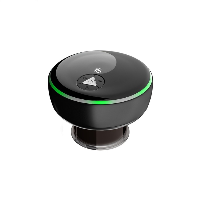 Устройство за вендузи, горещ компрес, силно засмукване, декомпресия с един бутон за защита на кожата, дистанционно управление с дистанционно управление, 16 регулируеми нива на интензитет, 3 режима