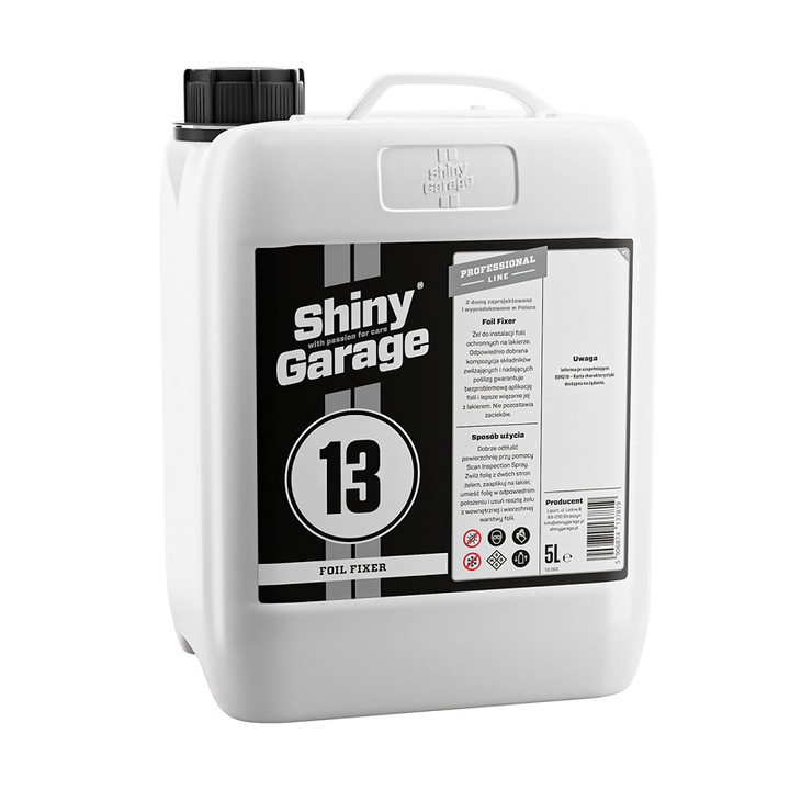 Solutie Lubrifianta pentru Aplicare Folie de Protectie (PPF) Shiny Garage - Foil Fixer (5 Litri)