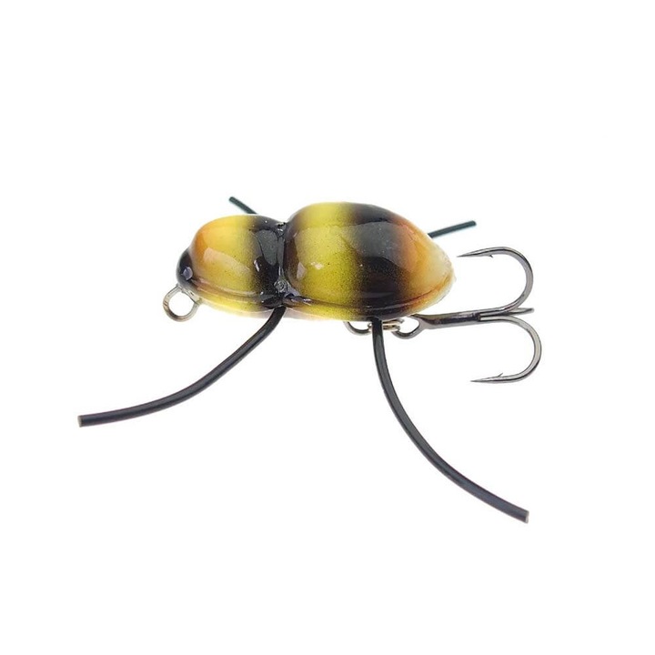 Vobler de suprafata Gloog Magni Lipless 30F, 3cm, 2.5g, Floating, culoarea TRZ (Trzmiel) pentru pescuitul la clean, pastrav, biban sau stiuca