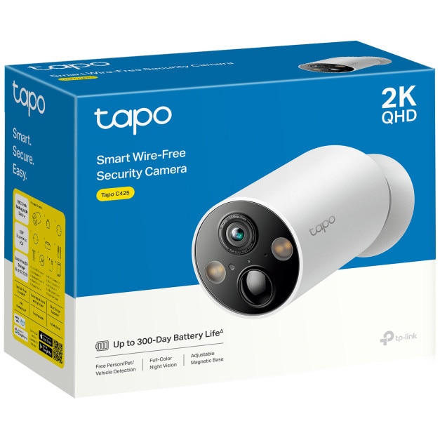 Camera de supraveghere TP-Link Tapo C425, 4MP, 2K QHD 2560x1440