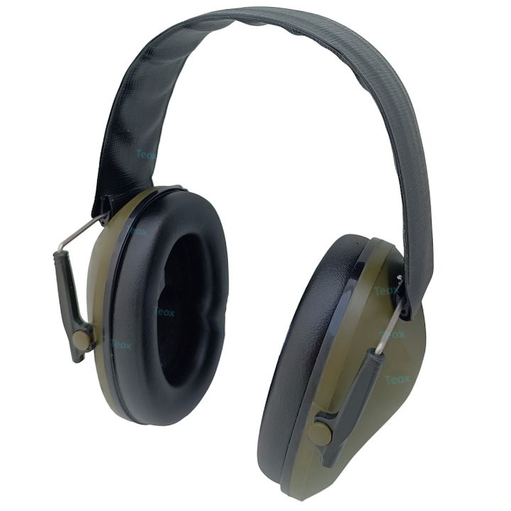 Fejhallgató akusztikus védelemre, zajvédelemre, fülre, antifon, univerzális, zöld