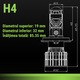 2 db H4 LED izzó készlet nagyítóval, 120 W, 21000 Lumen, 6500K, Canbus, ventilátor, Plug&Play, 30000 óra, IP65, autós fényszórókhoz, SONORH®