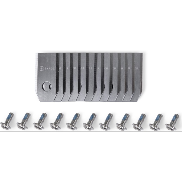 Set de 12 cutite de schimb Ecovacs pentru robotul cositor GOAT G1, cu suruburi incluse