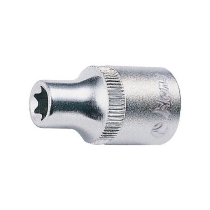 Cheie tubulara de impact, profil torx, prindere 3/8 inch, deschidere cheie E18, lungime 28 mm