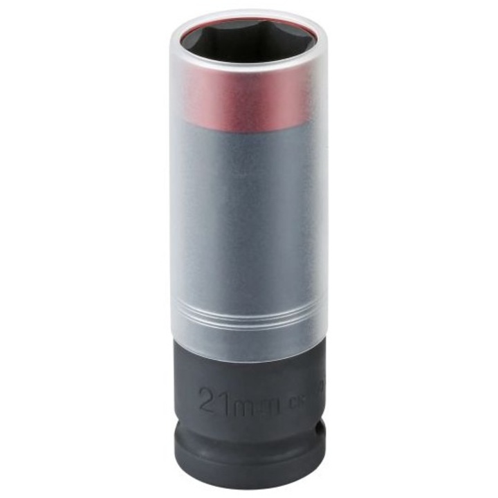 Ütvecsavarkulcs, hatszögletű profil, 1/2 hüvelykes markolat, kulcsnyílás 21 mm, hossz 87 mm