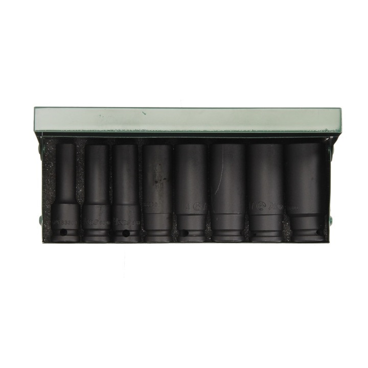 Комплект 8 накидни ключове, шестостенен профил, задвижване 3/8 инча, размери 10 мм, 11 мм, 13 мм, 14 мм, 16 мм, 17 мм, 19 мм, 8 мм