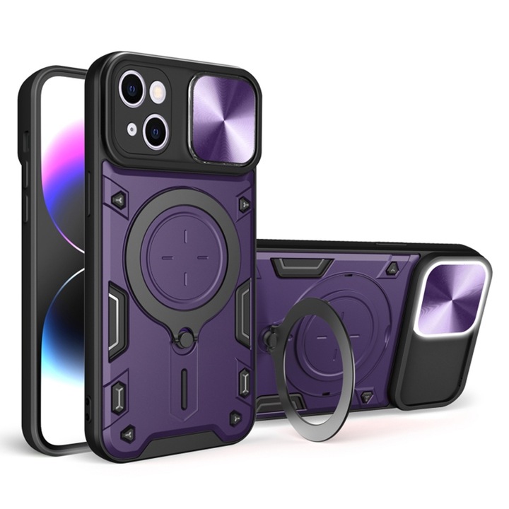 iPhone 16 tok - Techsuit CamGuard Pro - lila