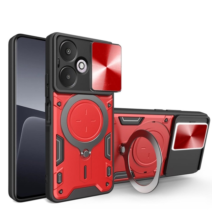 Кейс за Xiaomi Redmi 13C 5G / Poco M6 - Techsuit CamGuard Pro - Червен