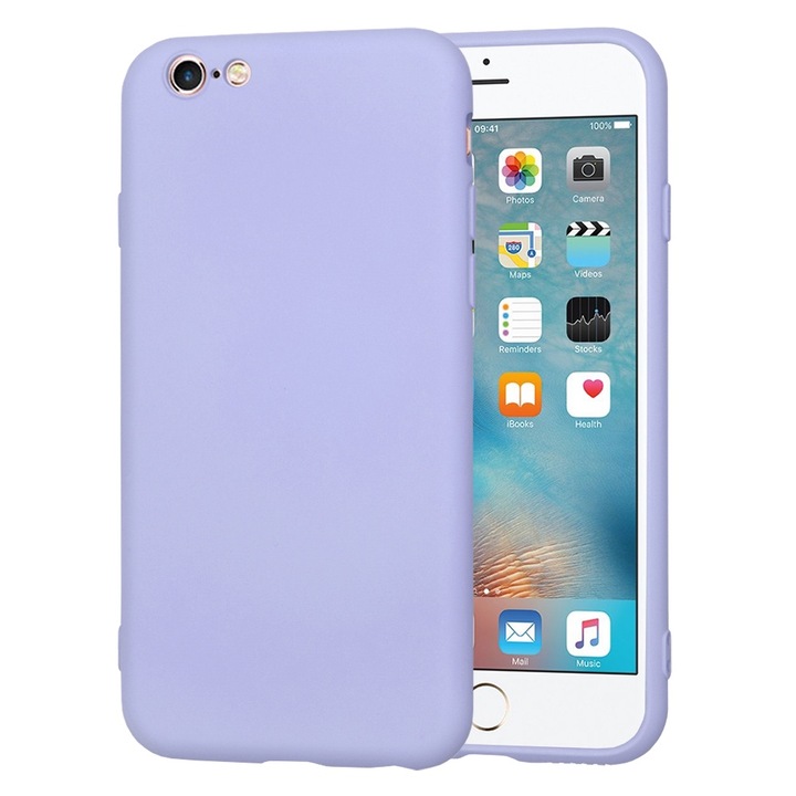 Кейс за iPhone 6/ 6S, SoftFlex, T27, Canvas, светло лилав