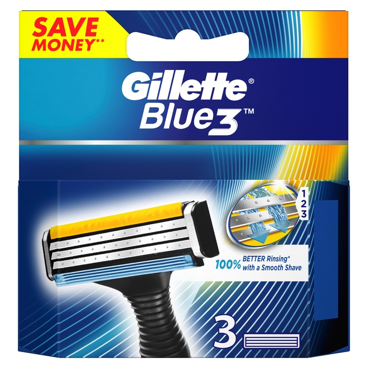 Rezerve aparat de ras Gillette Blue 3, 3 buc