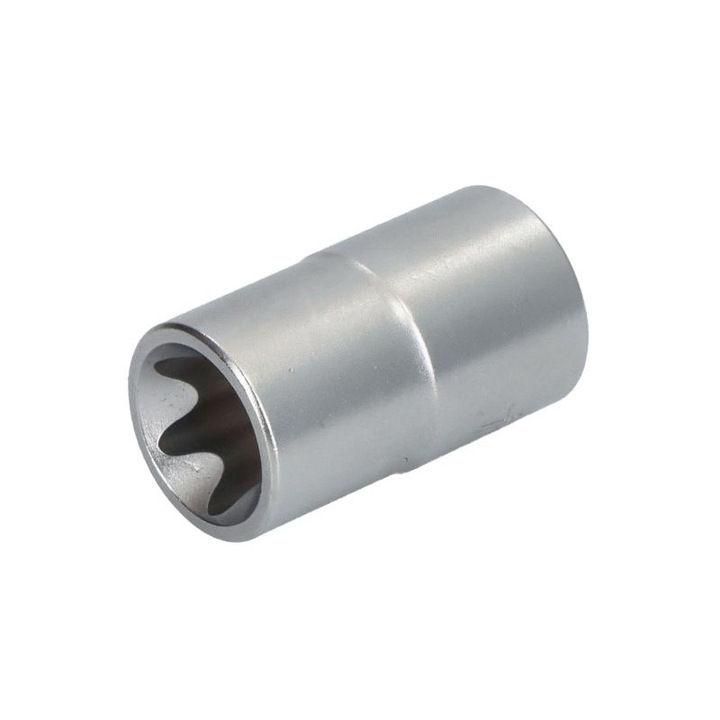 Cheie tubulara, antrenor patrat 1/2 inch, profil torx, deschidere cheie E18, lungime 38 mm, crom vanadiu