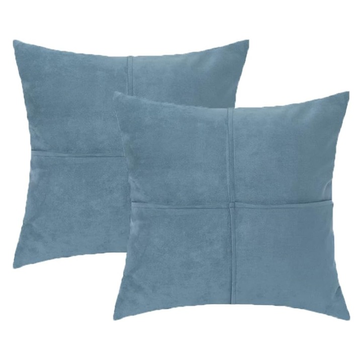 2 db díszpárna, szintetikus velúr, 45x45cm, többszínű