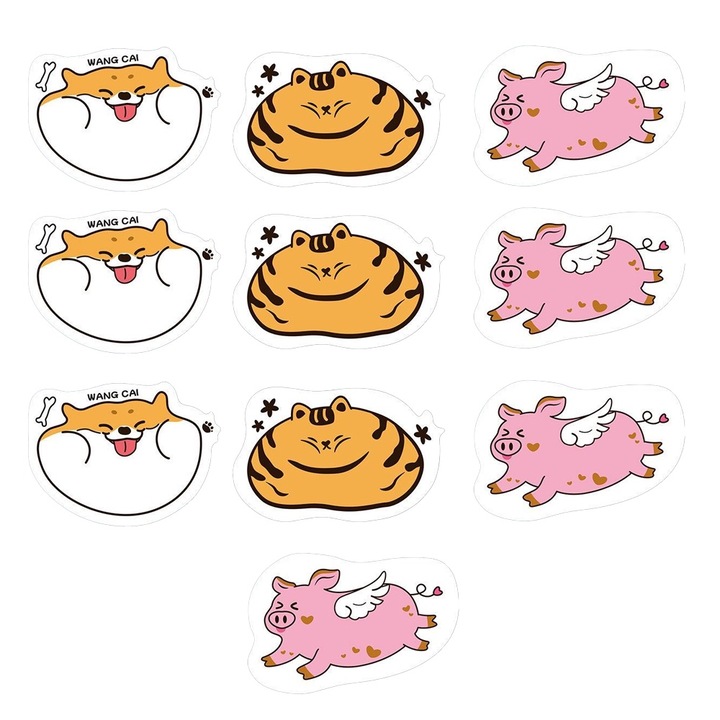 10 db-os pamut konyhai szivacs csomag, rajzfilm design, 1,9cm