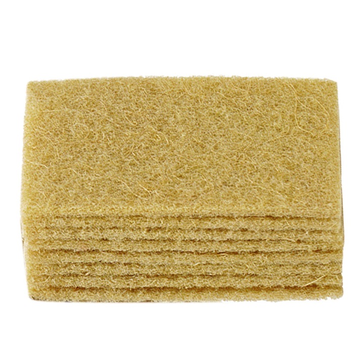 Set 10 bureti de curatare din sisal, Cozevdnt, Biodegradabil, 13.5 x 9 cm, Bej