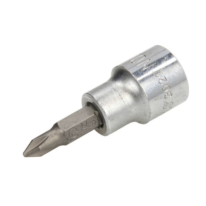 Bit de impact cu soclu tubular, profil Phillips, prindere 3/8 inch, deschidere cheie PH1, lungime 48 mm