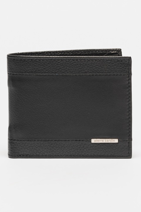 Pierre Cardin, Кожен портфейл с прегъване, Черен