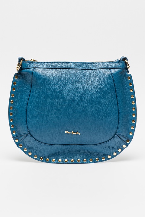 Pierre Cardin, Bőr válltáska szegecses rátétekkel, Kék