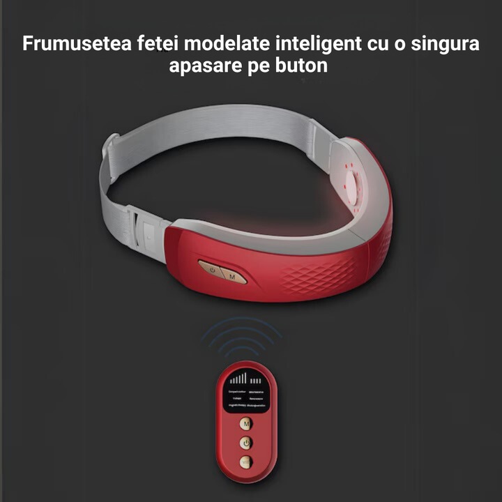 Aparat Lifting Facial, cu Vibratii, 3 Moduri de Ingrijire a Pielii, Functie de Intinerire a Pielii, Terapie cu Fotoni, 2 Moduri de Lumina, Design Inteligent cu Telecomanda, 4 Moduri de Masaj, 9 Trepte de Confort, Cablu USB