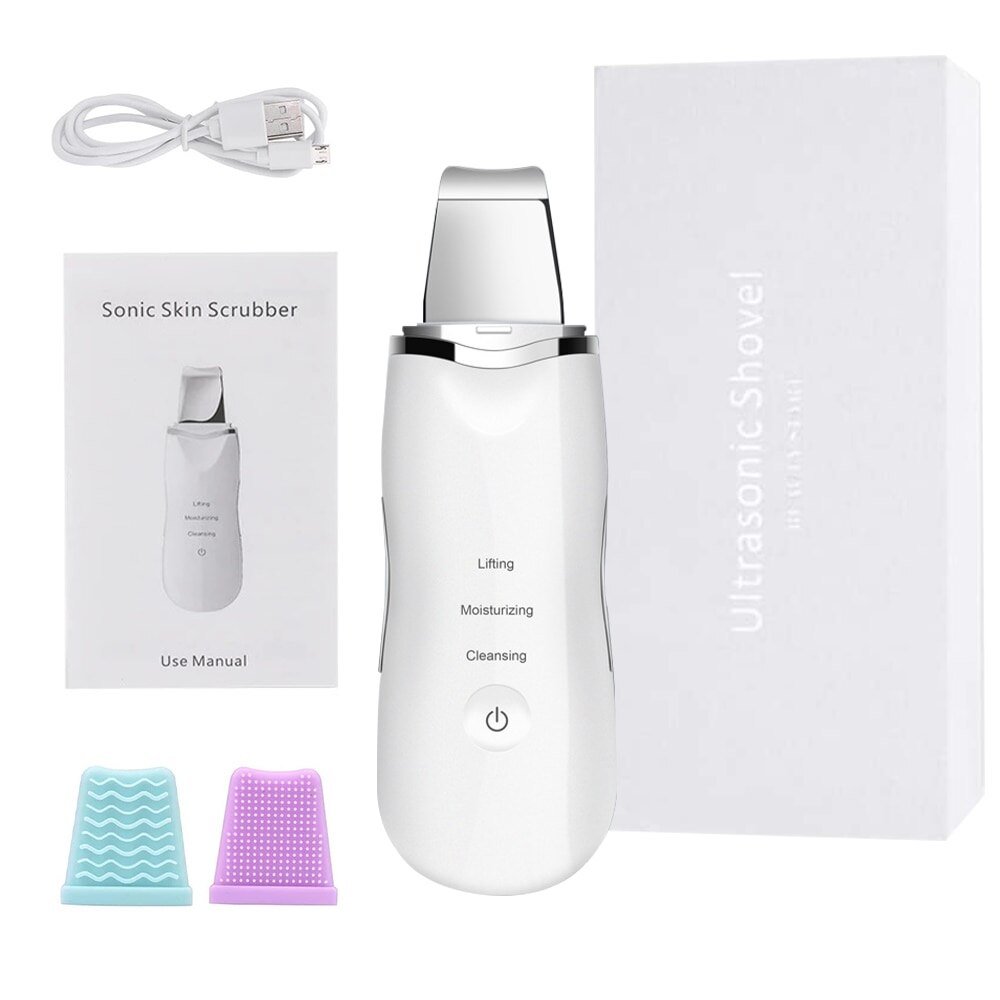 Spatula de curatare faciala SmartTech, MJ-105, Ultrasunete, Alb