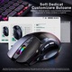 Mouse wireless NETSTAT®️ cu 9 Butoane, Multi-device 3 conexiuni, Mouse Wireless Fara Fir, Mouse Bluetooth, Baterie 800mAh, Mouse 2.4GHz, Mouse lumini RGB, Mouse Ergonomic, Mouse Gaming, DPI 2400, Mouse PC, Universal, Negru