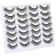 Set Gene False Rqiurpn, Cat Eye, Fibre Sintetice, Negru, Reutilizabile, 14 Perechi