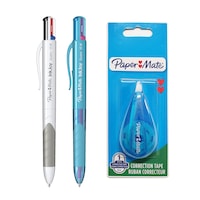 Set Papermate 2 x pix Quattro Pen standard/fun + banda corectie 5mm *6m