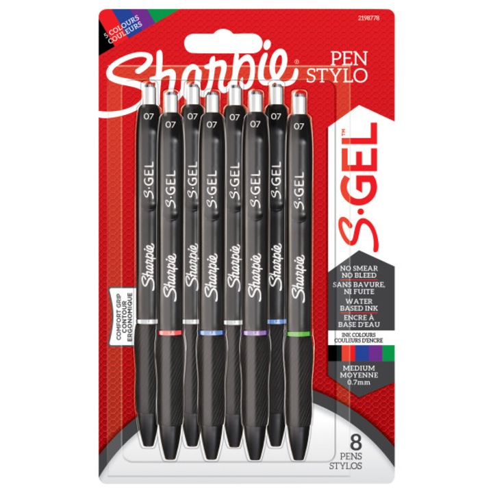 Sharpie készlet 8 válogatott S-Gel tollból